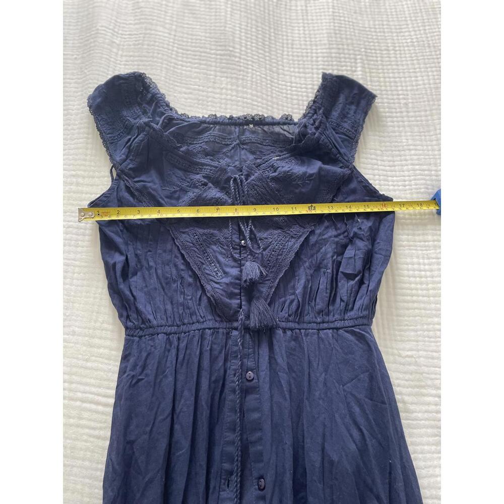Free People - Navy Country Charm Maxi Bodysuit - Size M - Picture 7 of 9